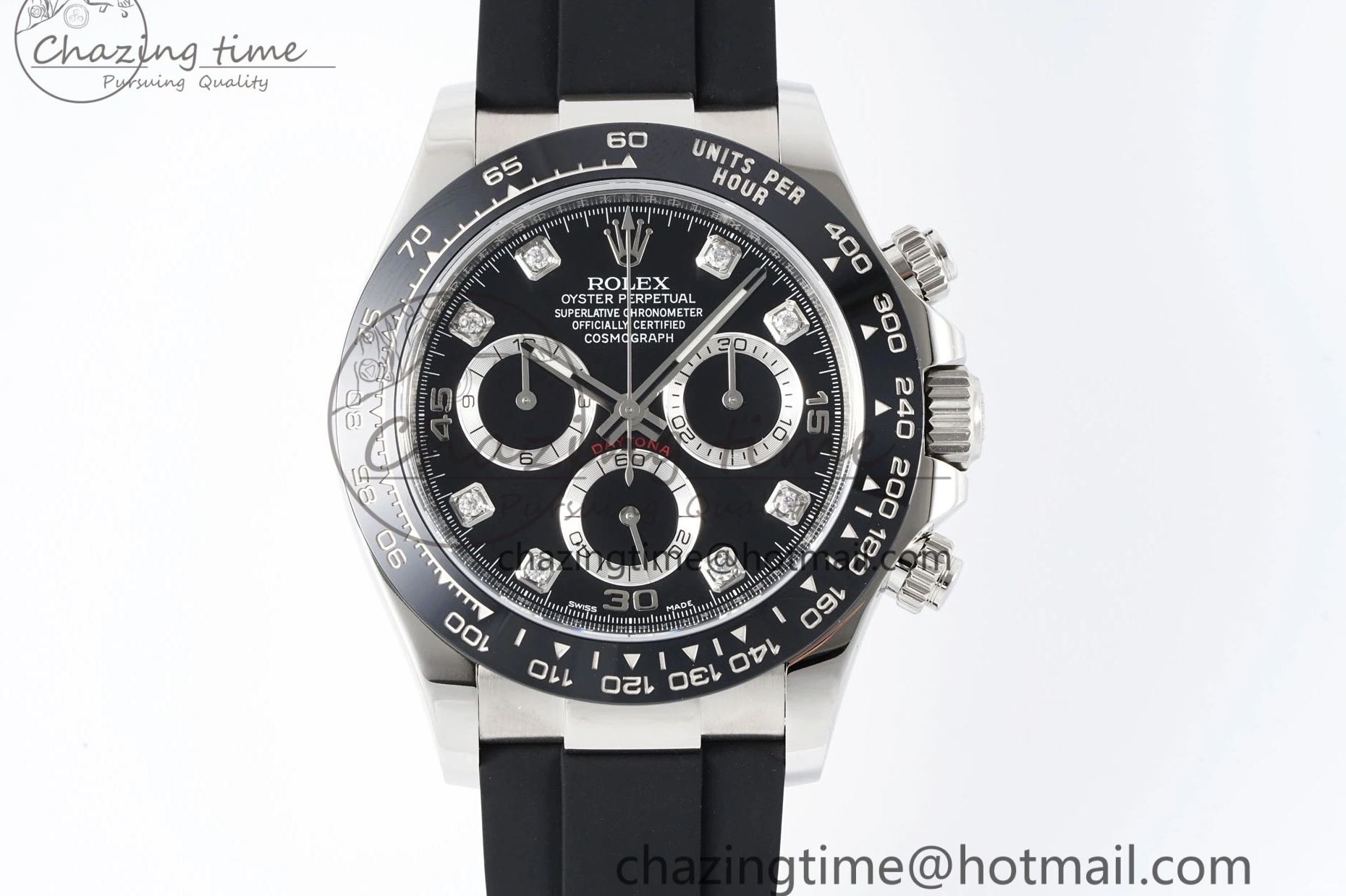 MiroTime 0425 Daytona 116519 Clean Factory 1:1 Best Edition Black Diamonds Dial on Oysterflex Rubber Strap SA Comfortable 1829